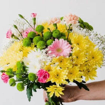 bouquet champêtre jaune