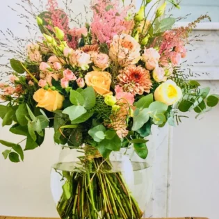 Bouquet à effet pastel