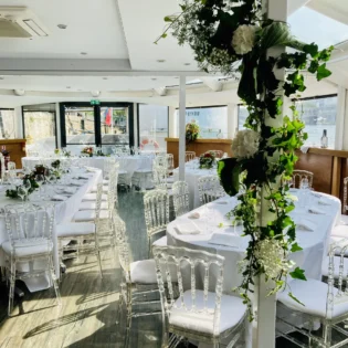 Mariage décoration bateau par Gap Events