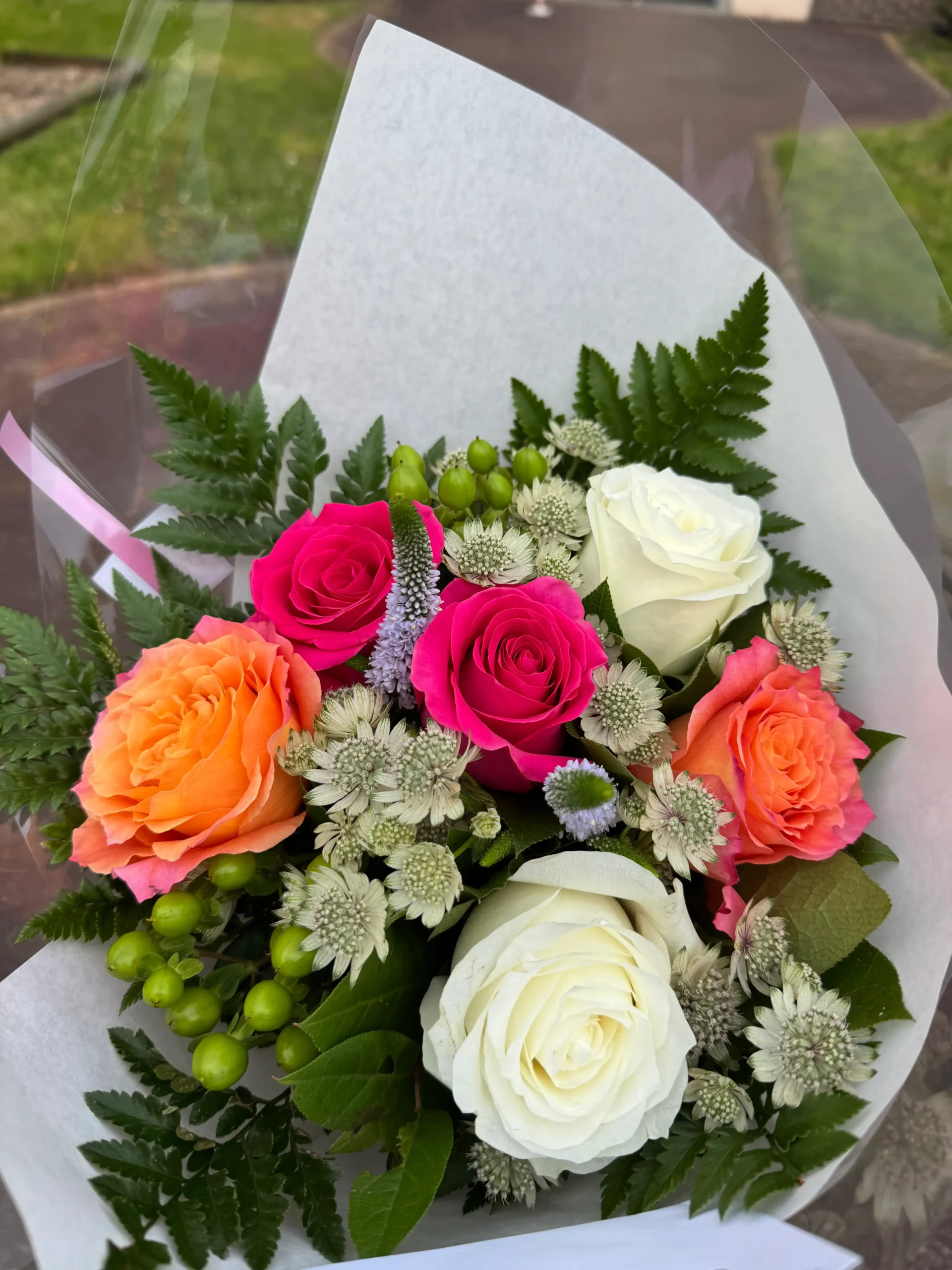Bouquet roses orange et rose - Gap Events3