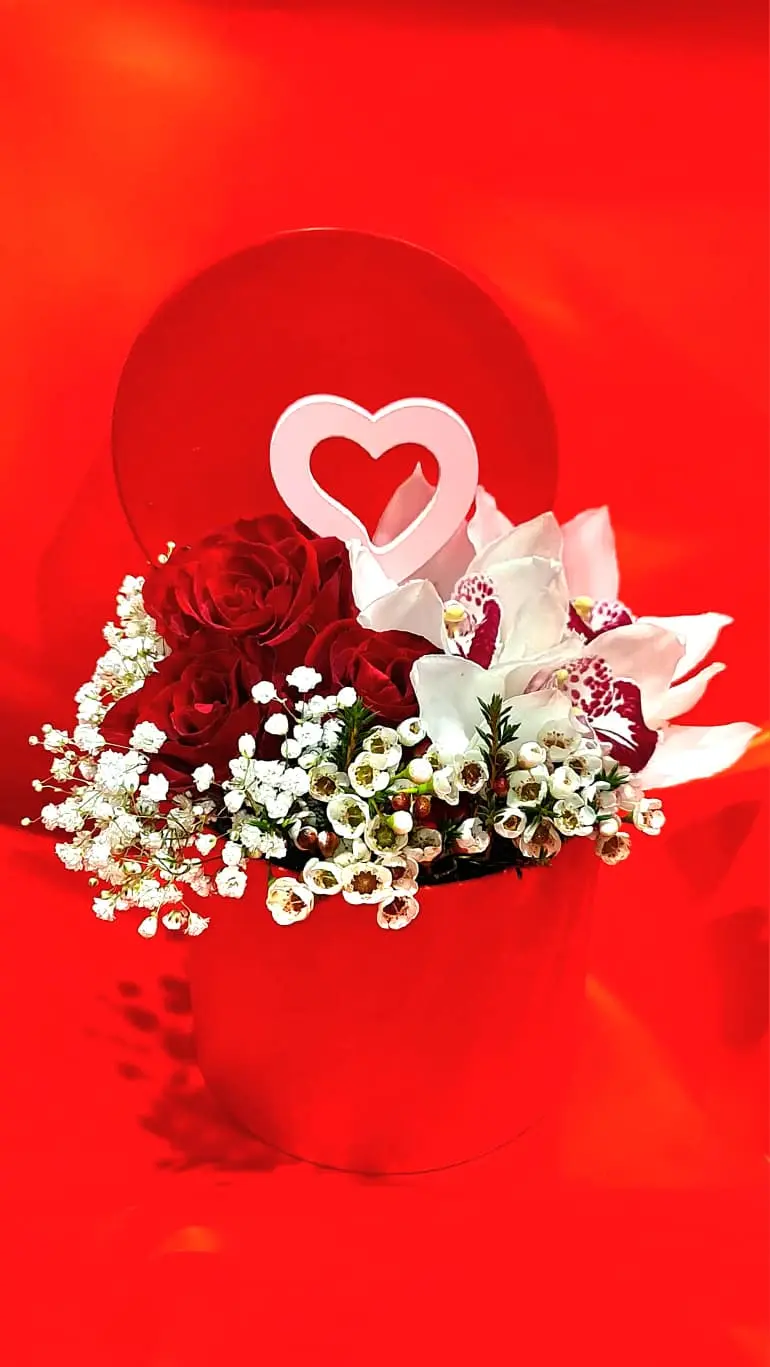 Saint Valentin centre de table orchidée coeur - gap events